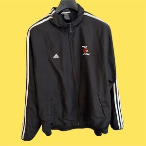 Vintage Adidas Lined Louisville Cardinals Windbreaker Jacket / Track Jacket